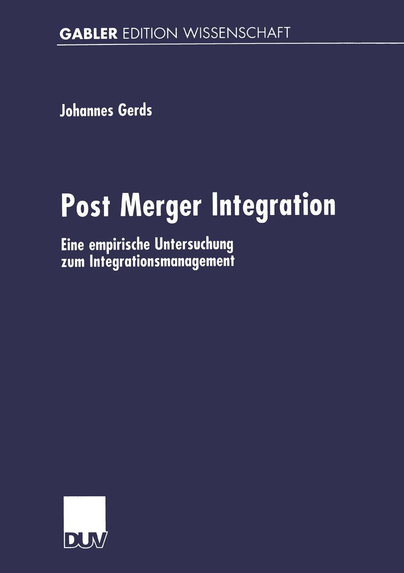 Vorderes Coverbild Post Merger Integration