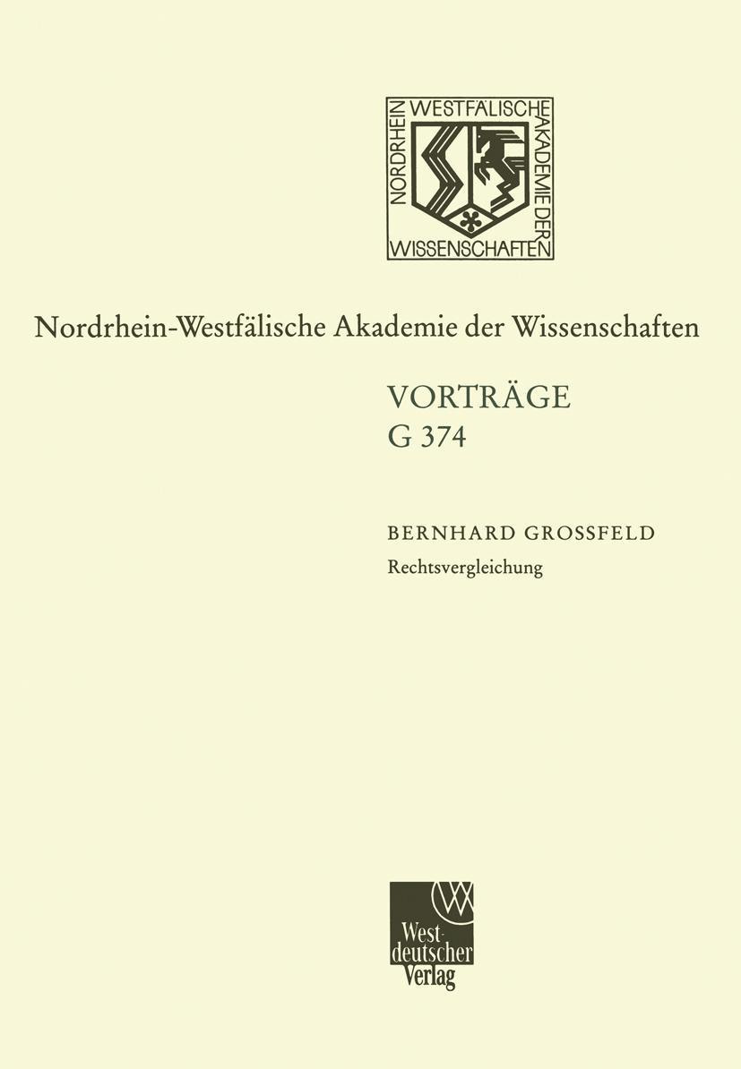 Vorderes Coverbild Rechtsvergleichung