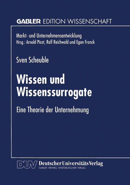 Vorderes Coverbild Wissen und Wissenssurrogate