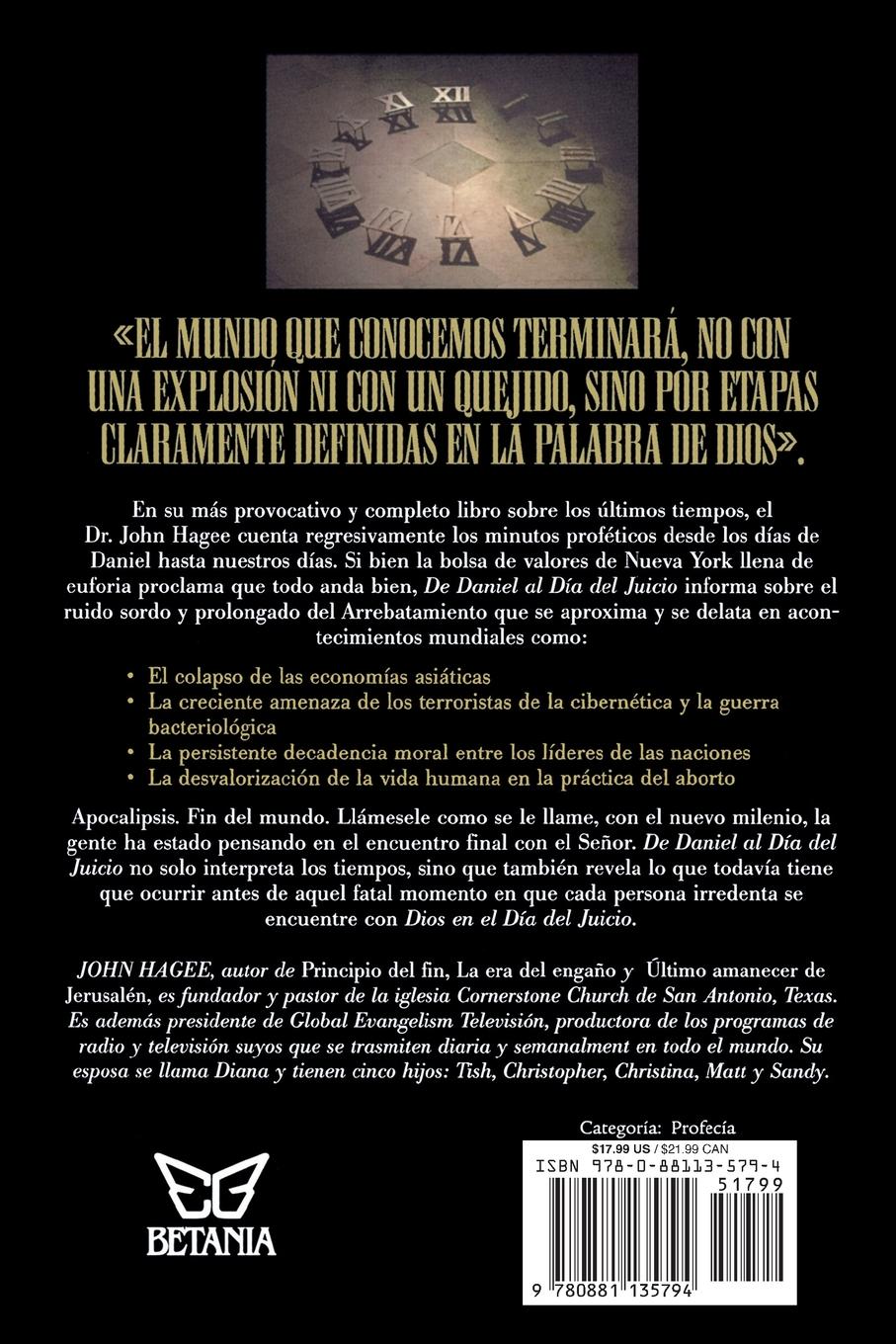 Rückseitencover de Daniel al Dia del Juicio = From Daniel to Doomsday