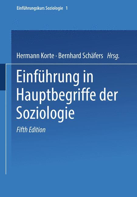 Vorderes Coverbild Einführung in Hauptbegriffe der Soziologie
