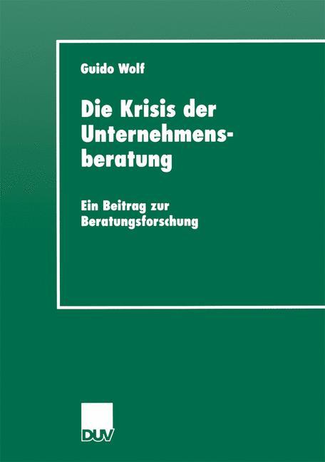 Vorderes Coverbild Die Krisis der Unternehmensberatung