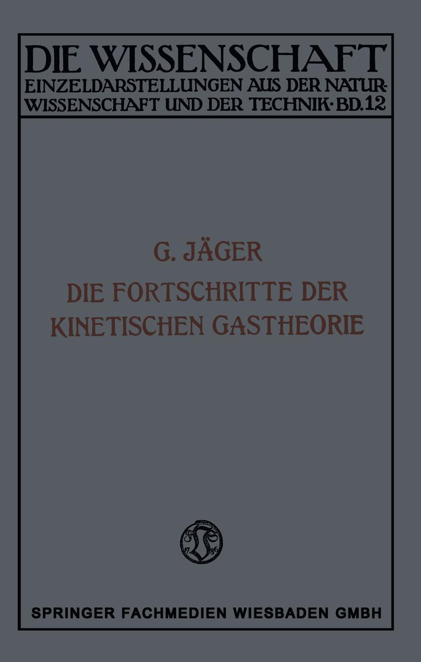 Vorderes Coverbild Die Fortschritte der Kinetischen Gastheorie