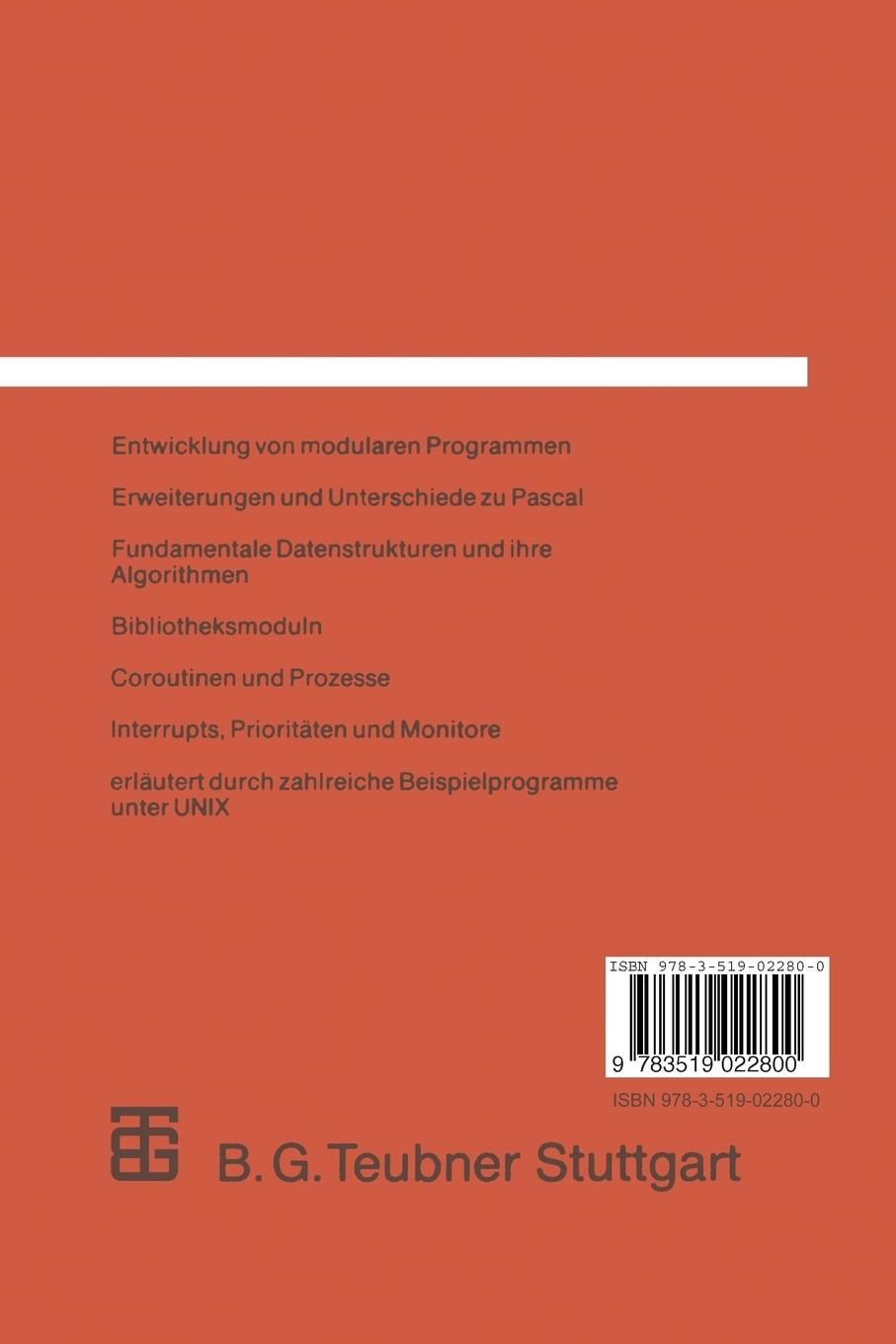 Rückseitencover Programmierung in Modula-2