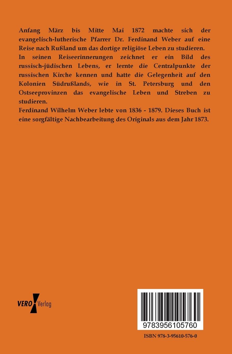 Rückseitencover Reiseerinnerungen aus Rußland