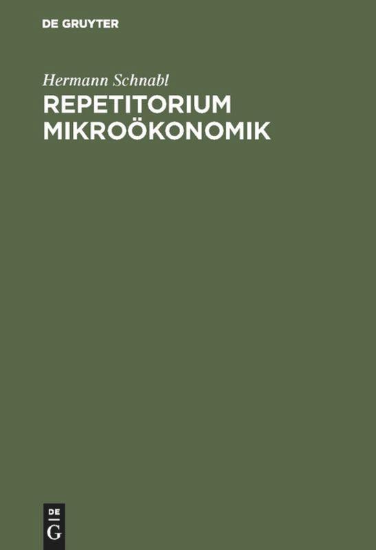 Vorderes Coverbild Repetitorium Mikroökonomik