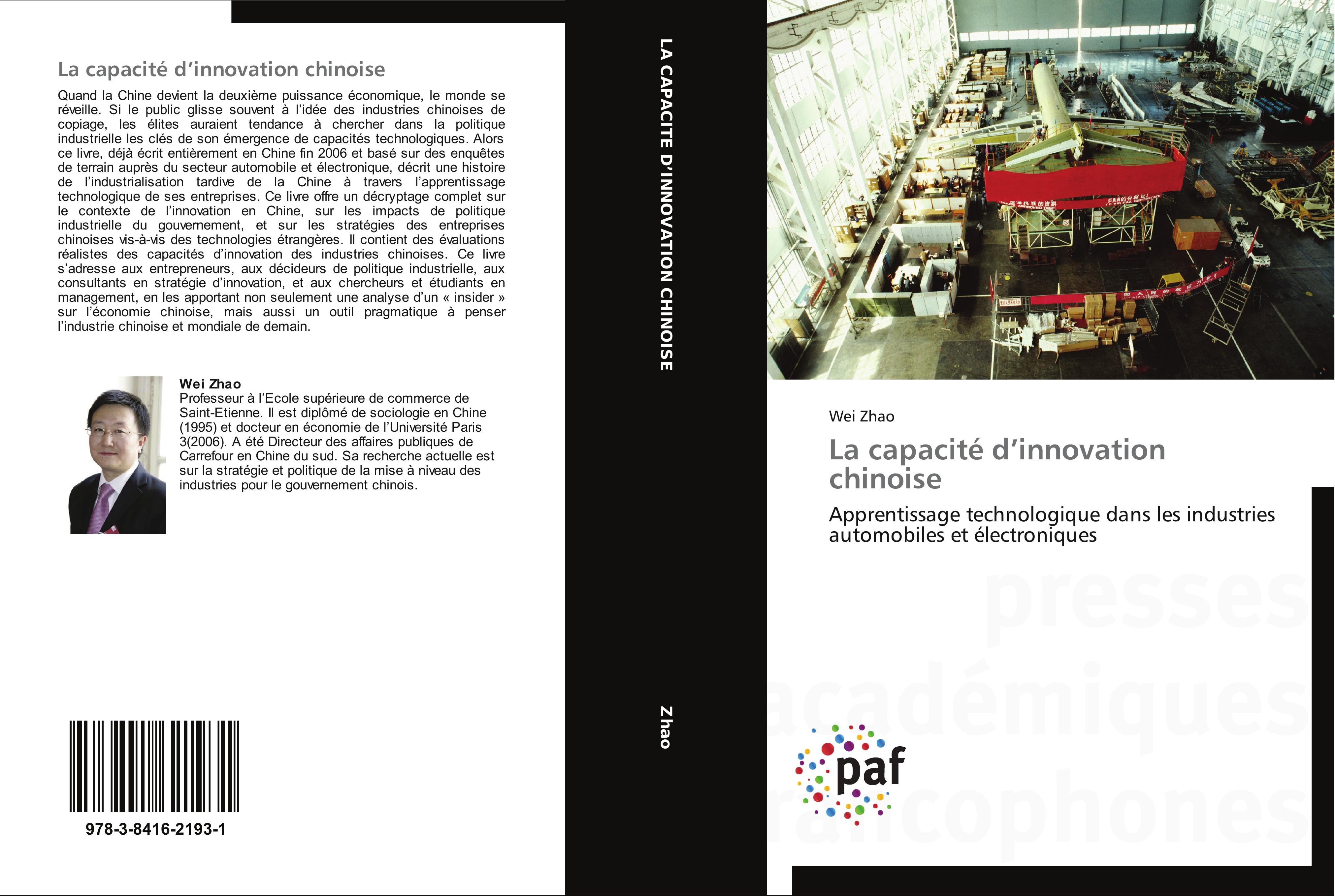 Vorderes Coverbild La capacité d'innovation chinoise