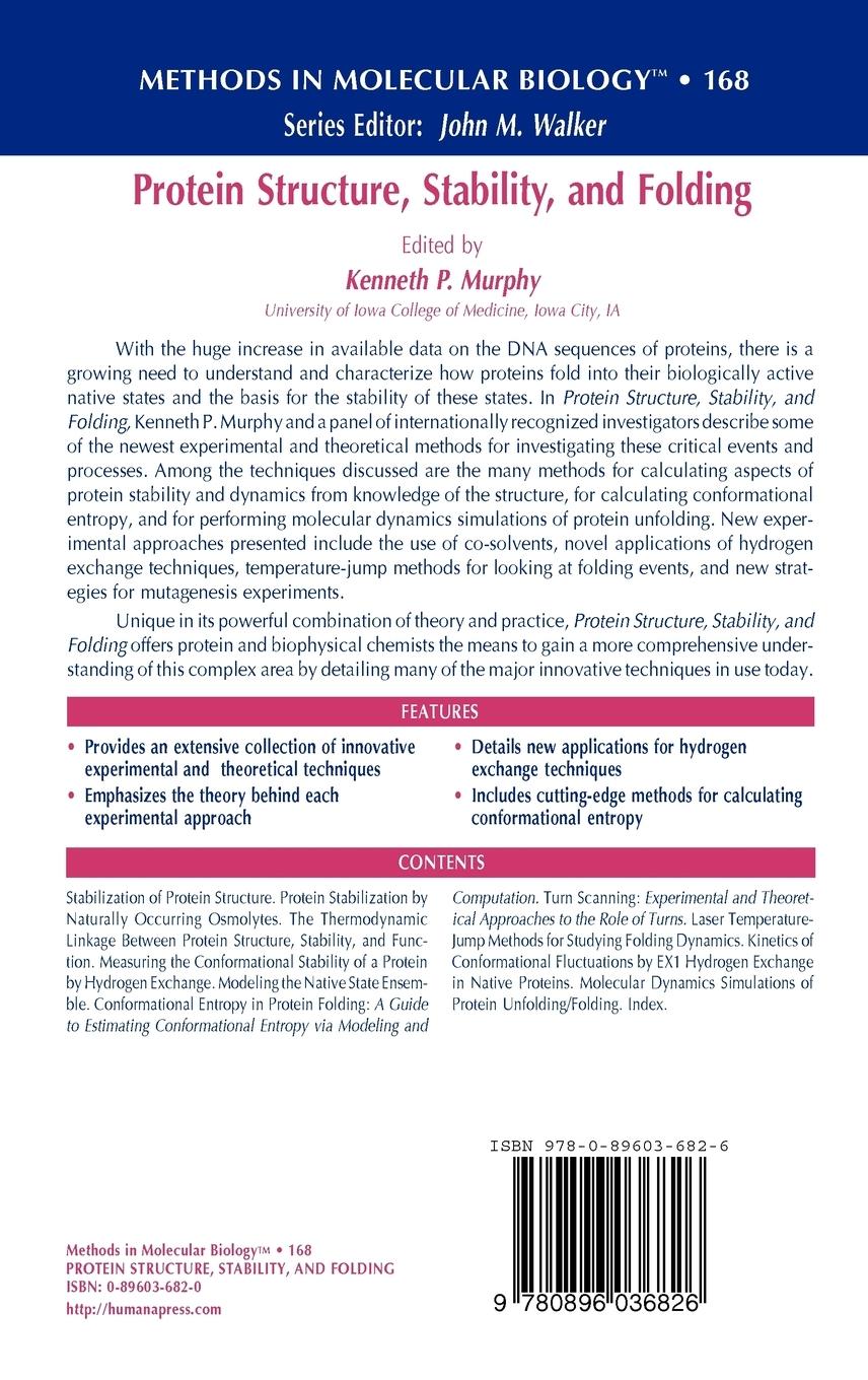 Rückseitencover Protein Structure, Stability, and Folding