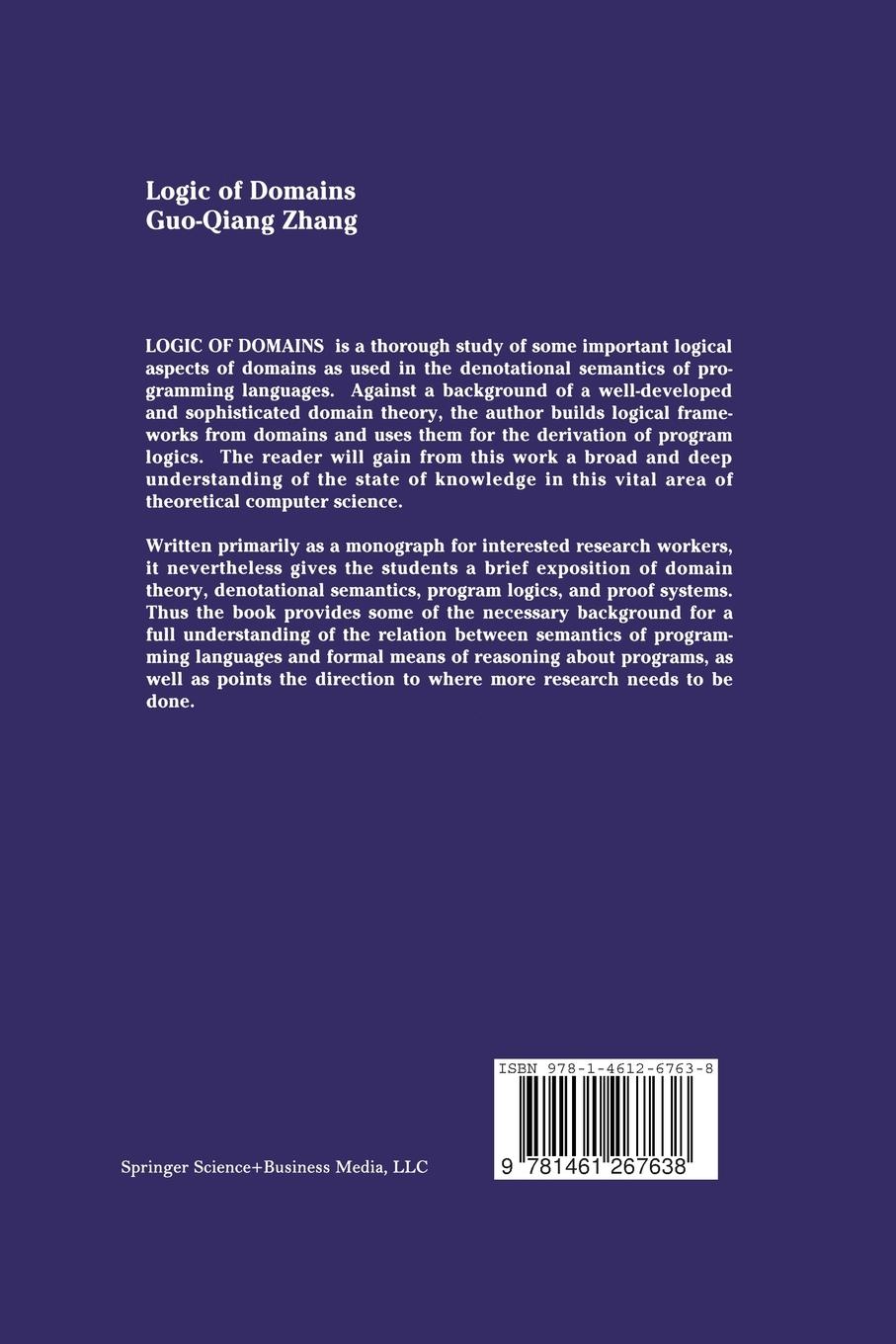 Rückseitencover Logic of Domains