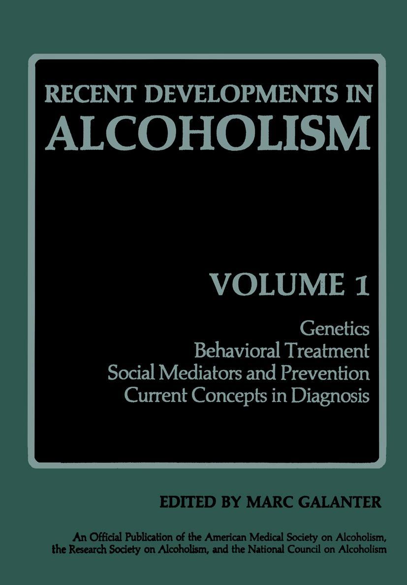 Vorderes Coverbild Recent Developments in Alcoholism