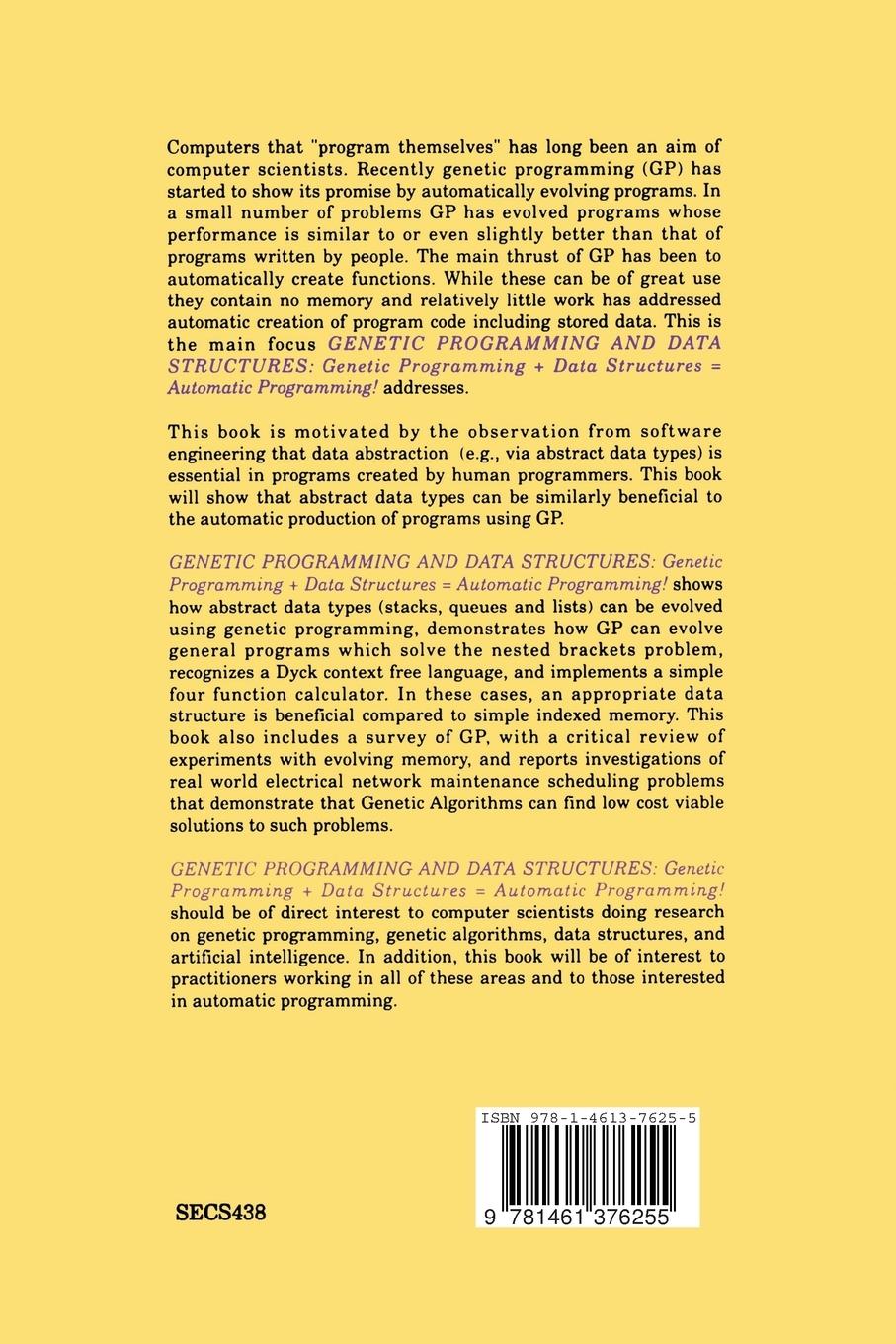 Rückseitencover Genetic Programming and Data Structures