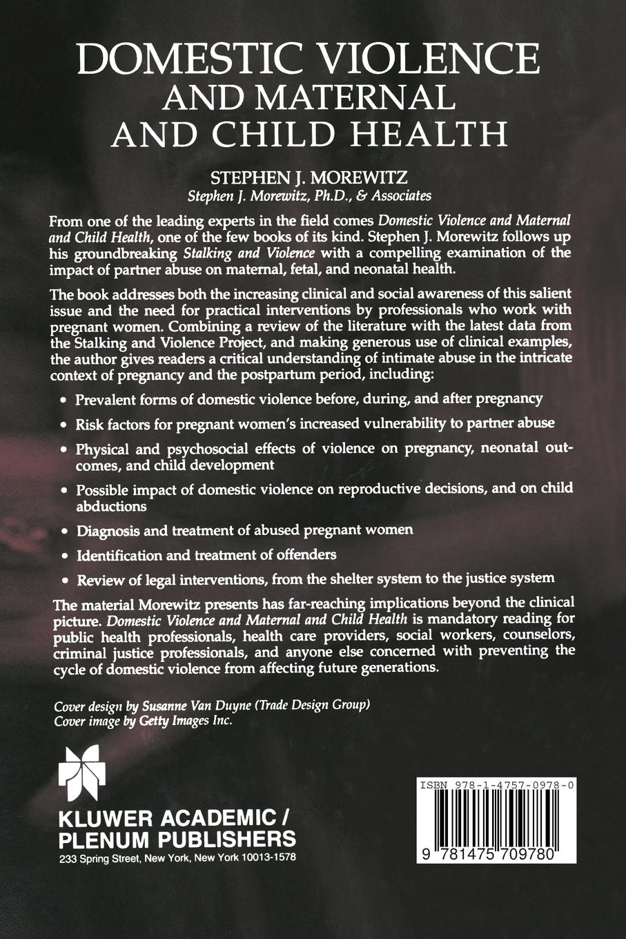 Rückseitencover Domestic Violence and Maternal and Child Health