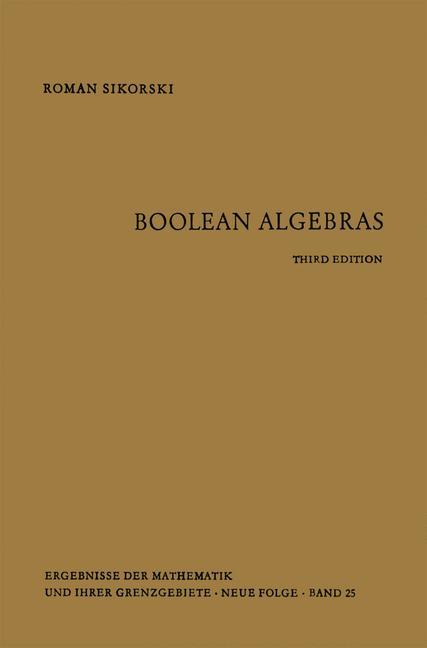 Vorderes Coverbild Boolean Algebras