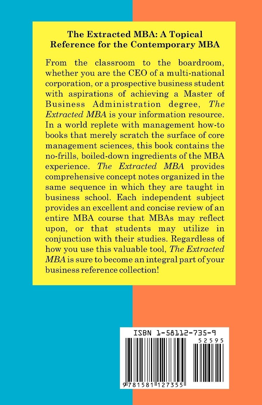 Rückseitencover The Extracted MBA