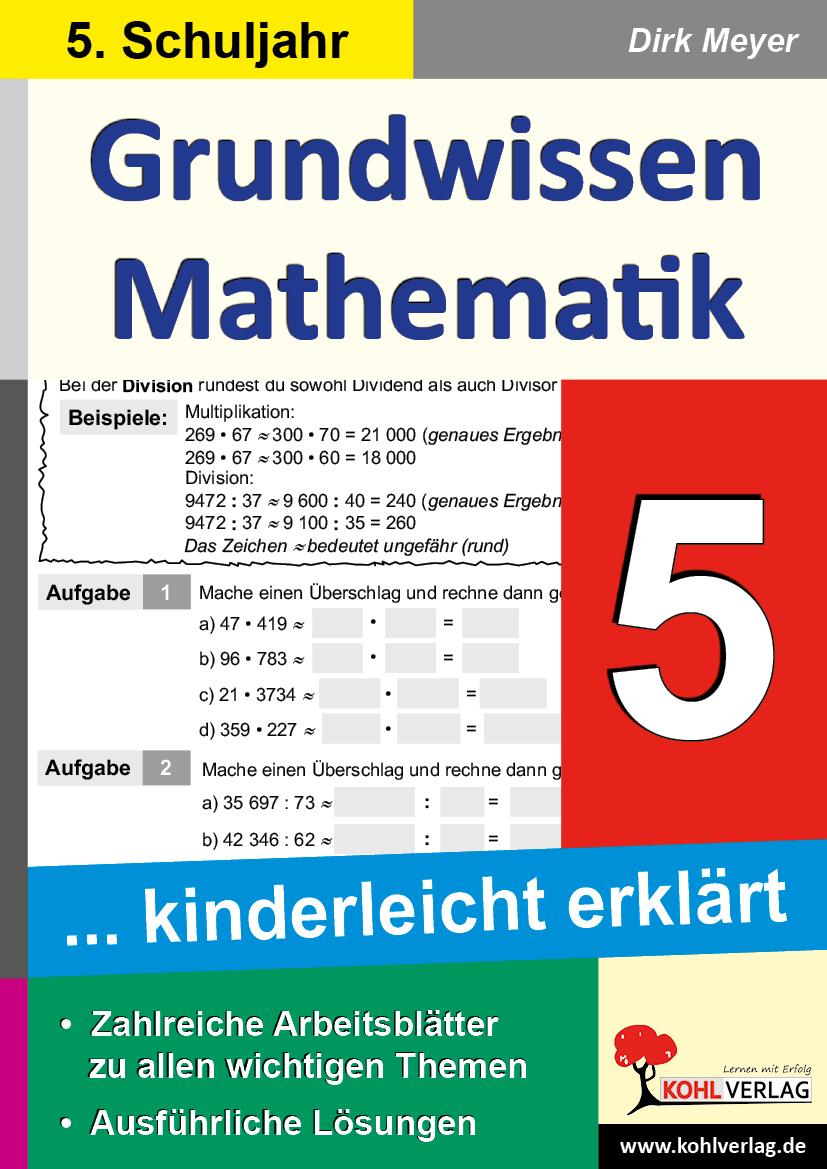 Vorderes Coverbild Grundwissen Mathematik 5. Schuljahr