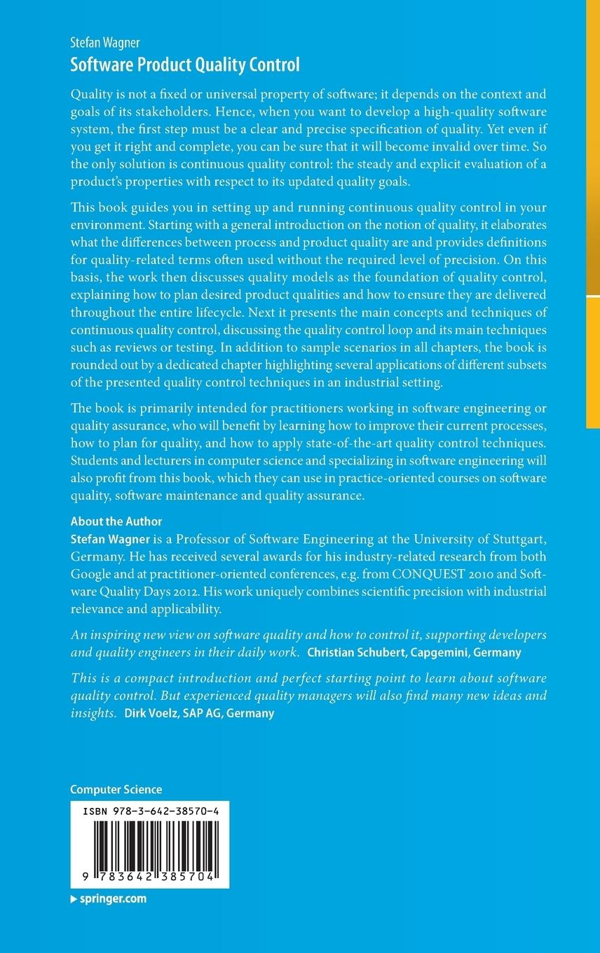 Rückseitencover Software Product Quality Control