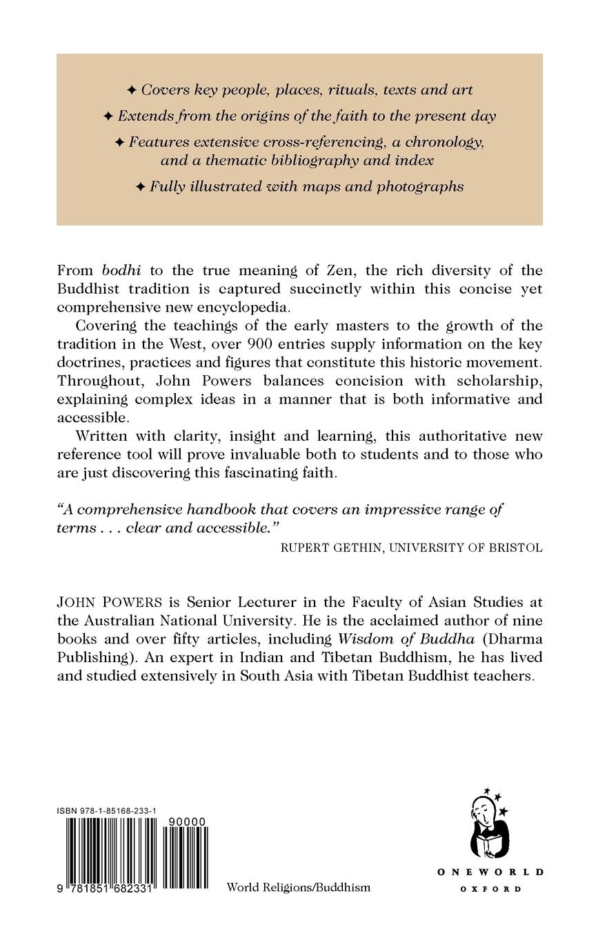 Rückseitencover A Concise Encyclopedia of Buddhism