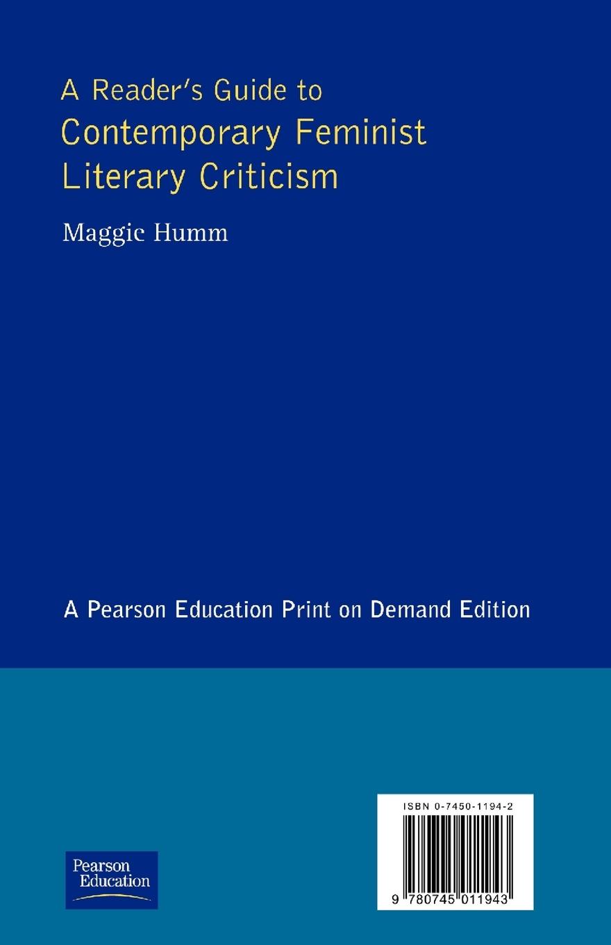 Rückseitencover A Readers Guide to Contemporary Feminist Literary Criticism