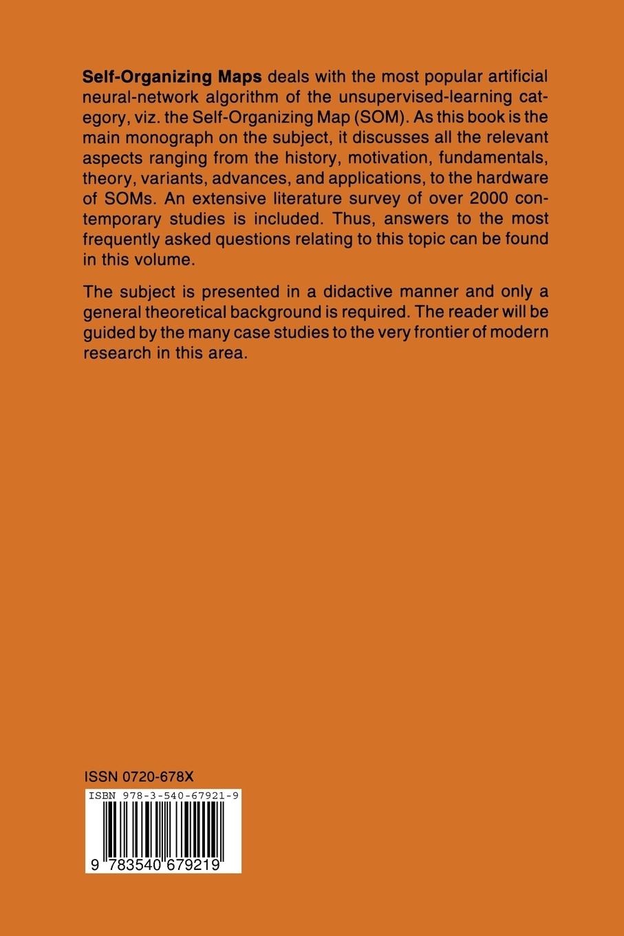 Rückseitencover Self-Organizing Maps