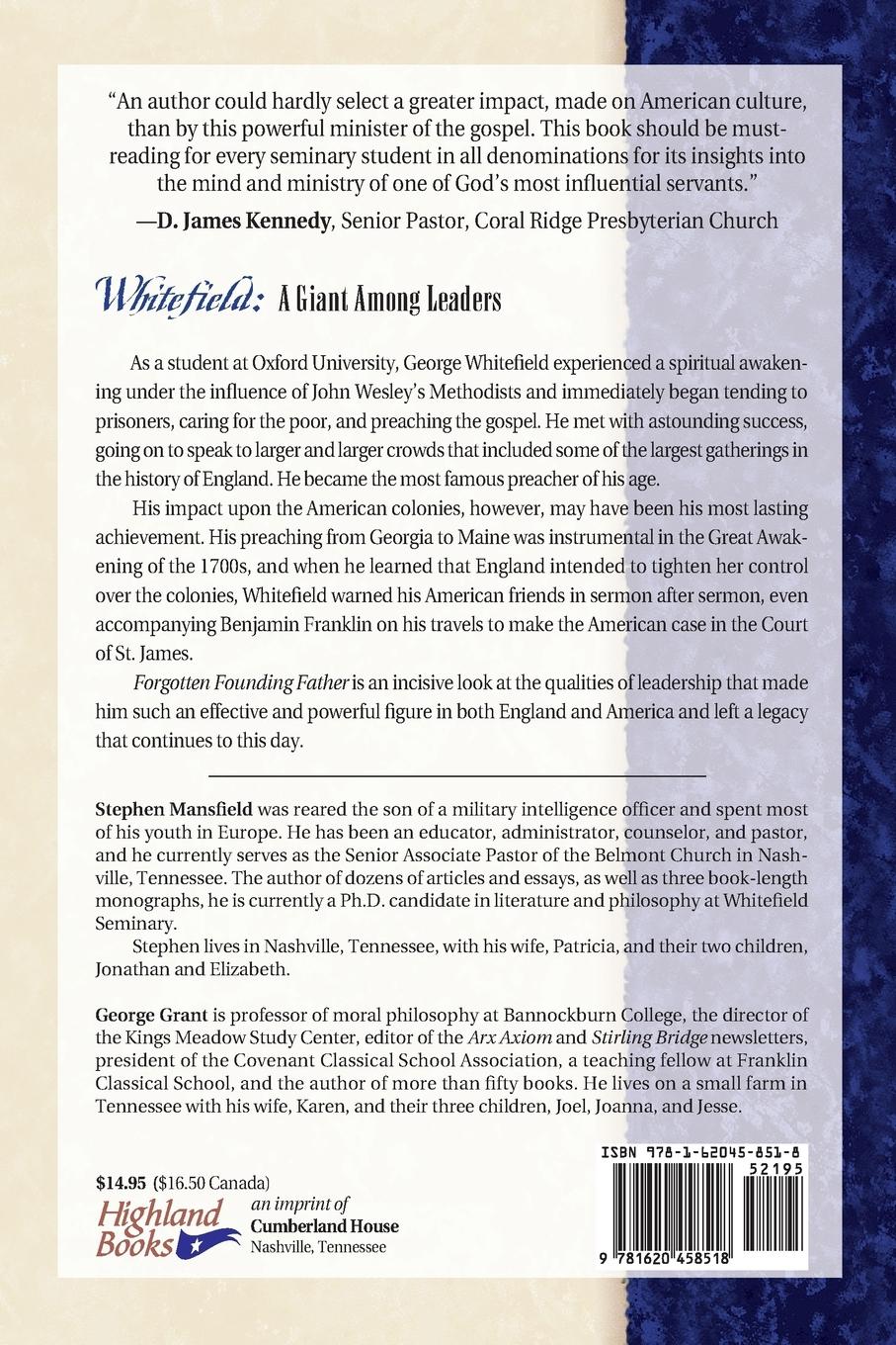 Rückseitencover Forgotten Founding Father