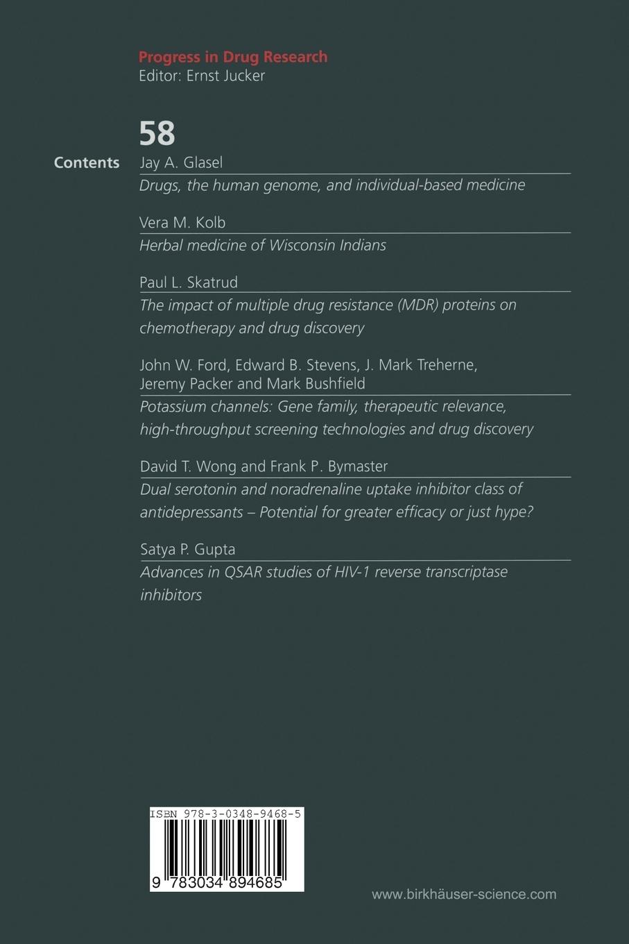 Rückseitencover Progress in Drug Research