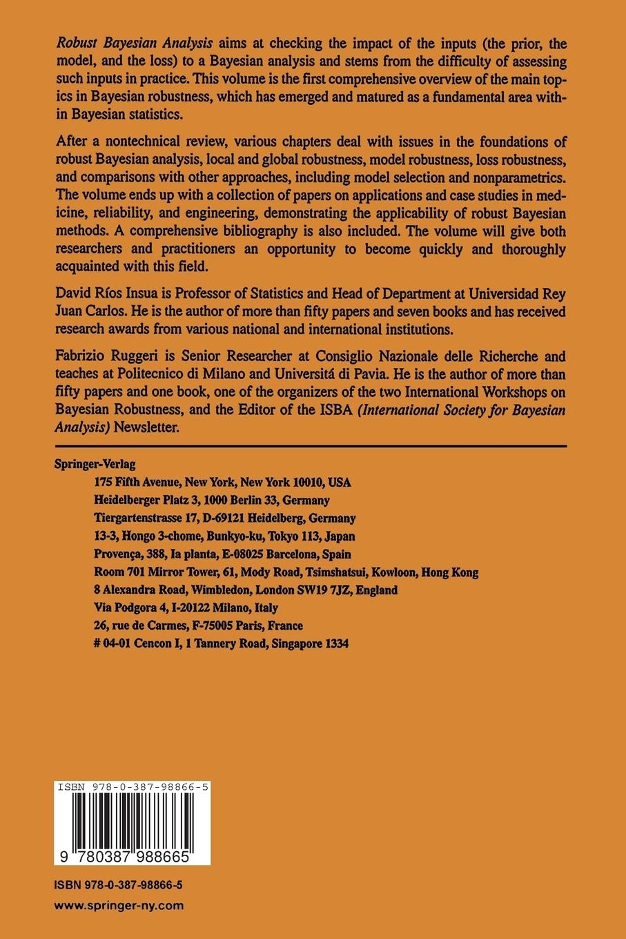 Rückseitencover Robust Bayesian Analysis