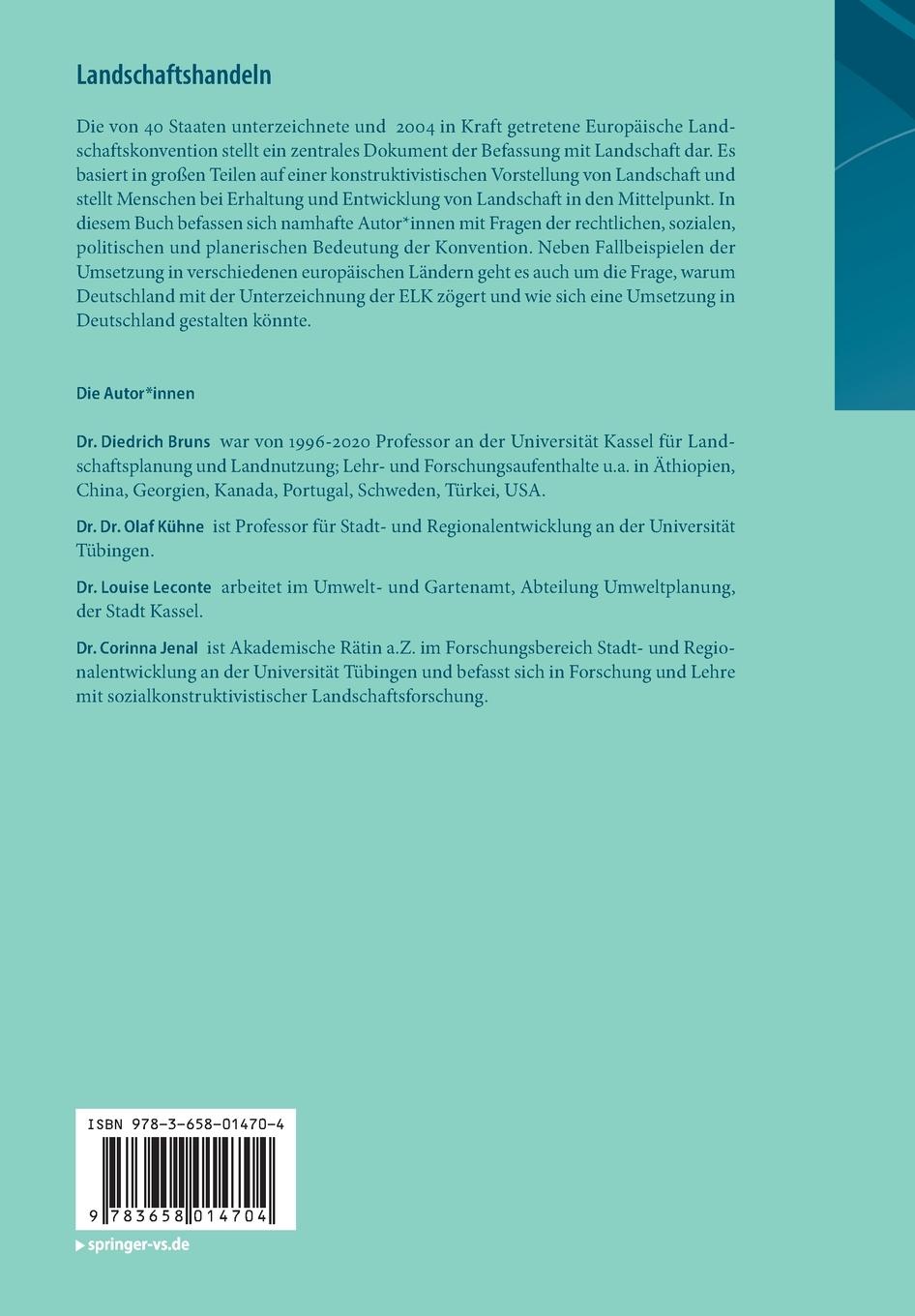 Rückseitencover Landschaftshandeln