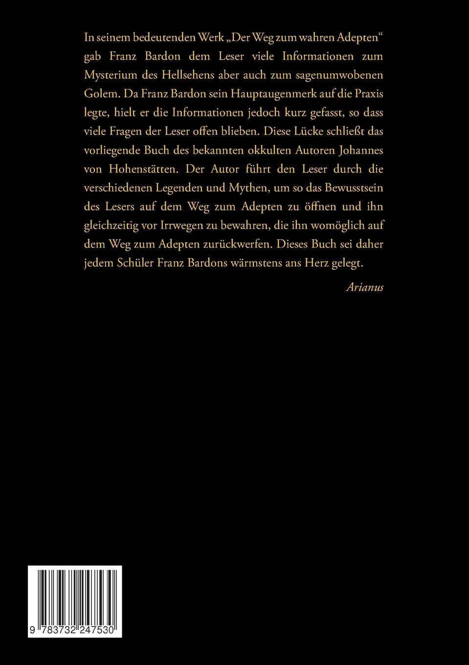 Rückseitencover Aus dem Adepten