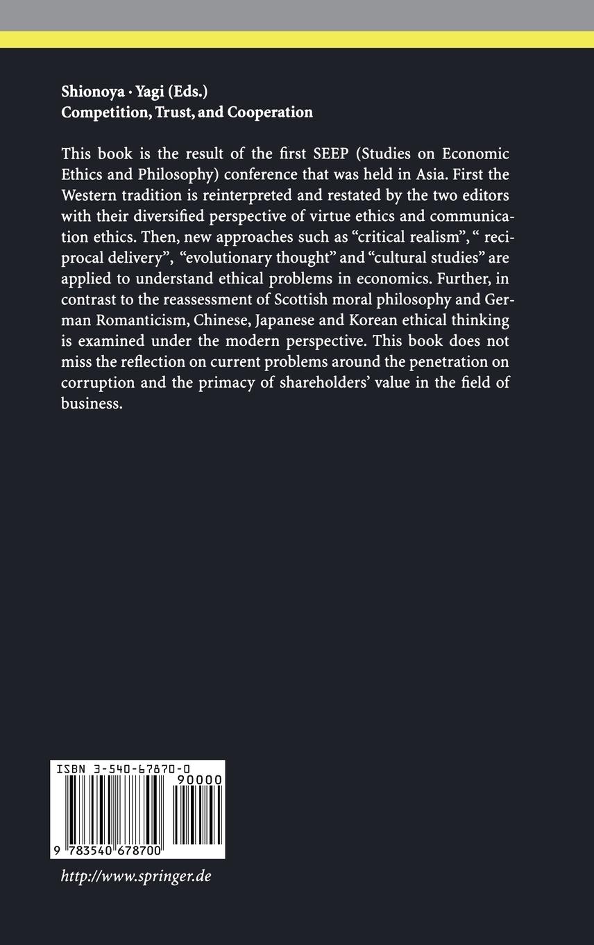 Rückseitencover Competition, Trust, and Cooperation