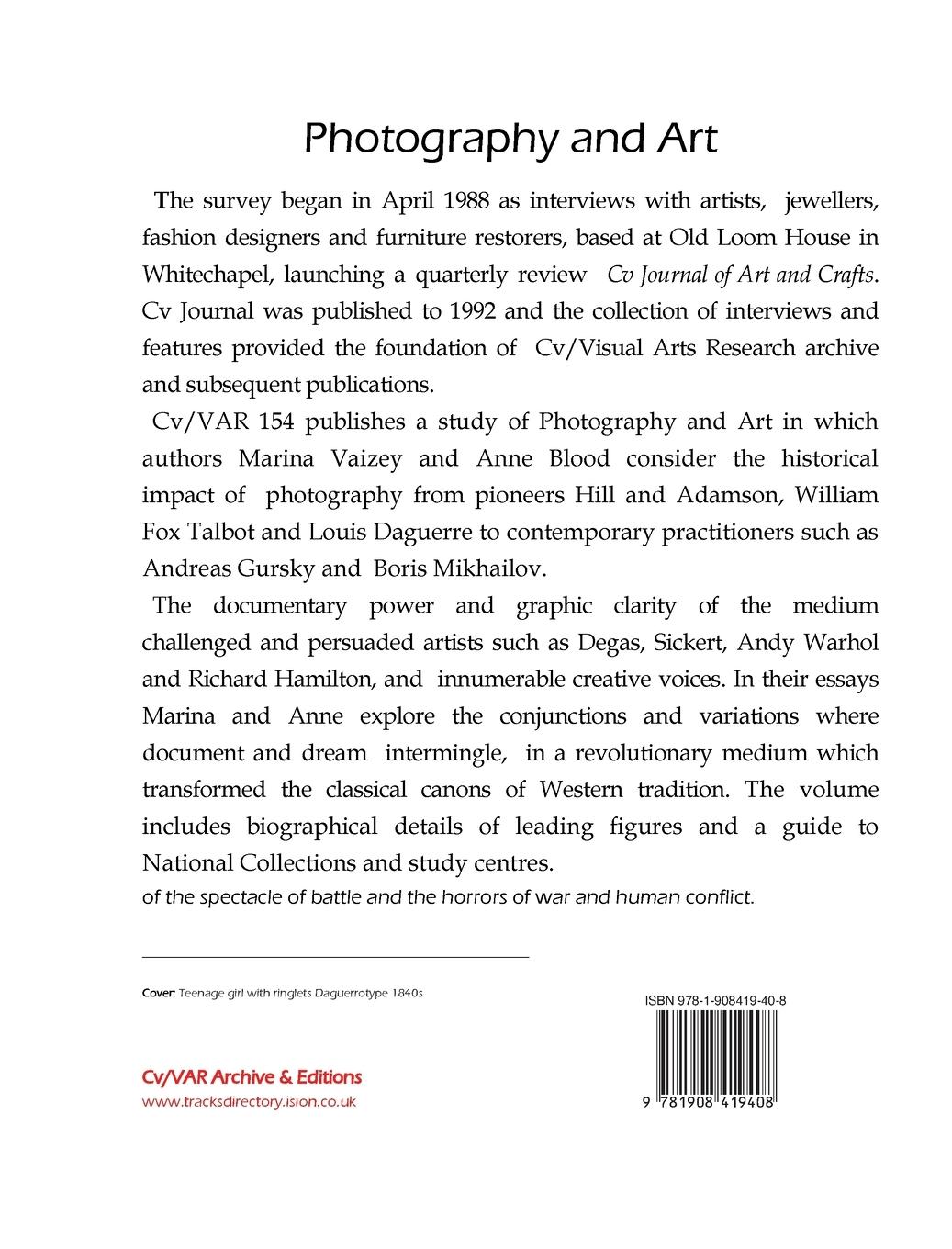 Vorderes Coverbild Photography and Art