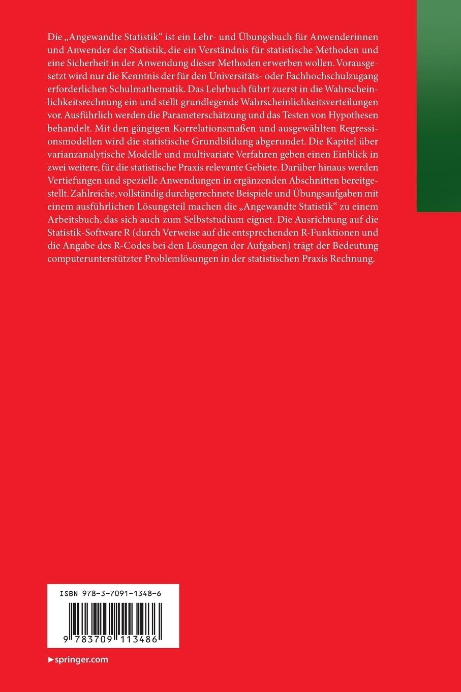 Rückseitencover Angewandte Statistik