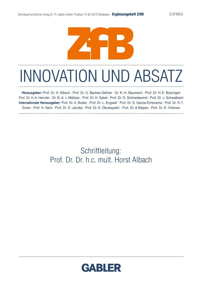 Vorderes Coverbild Innovation und Absatz