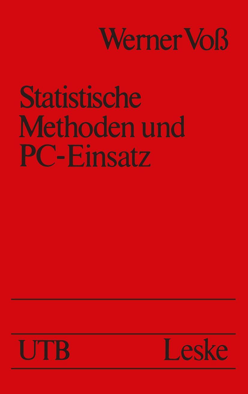 Vorderes Coverbild Statistische Methoden und PC-Einsatz