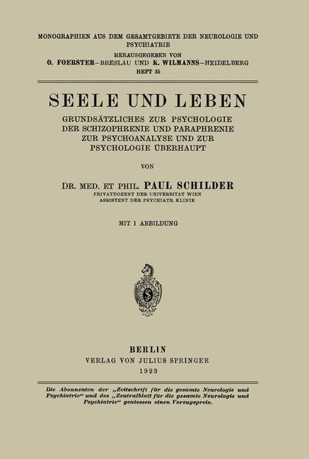 Vorderes Coverbild Seele und Leben