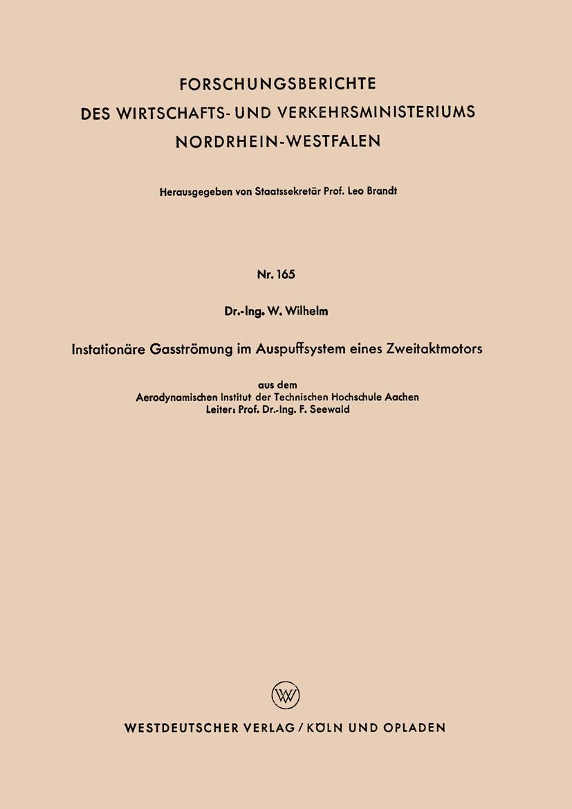 Vorderes Coverbild Instationäre Gasströmung im Auspuffsystem eines Zweitaktmotors