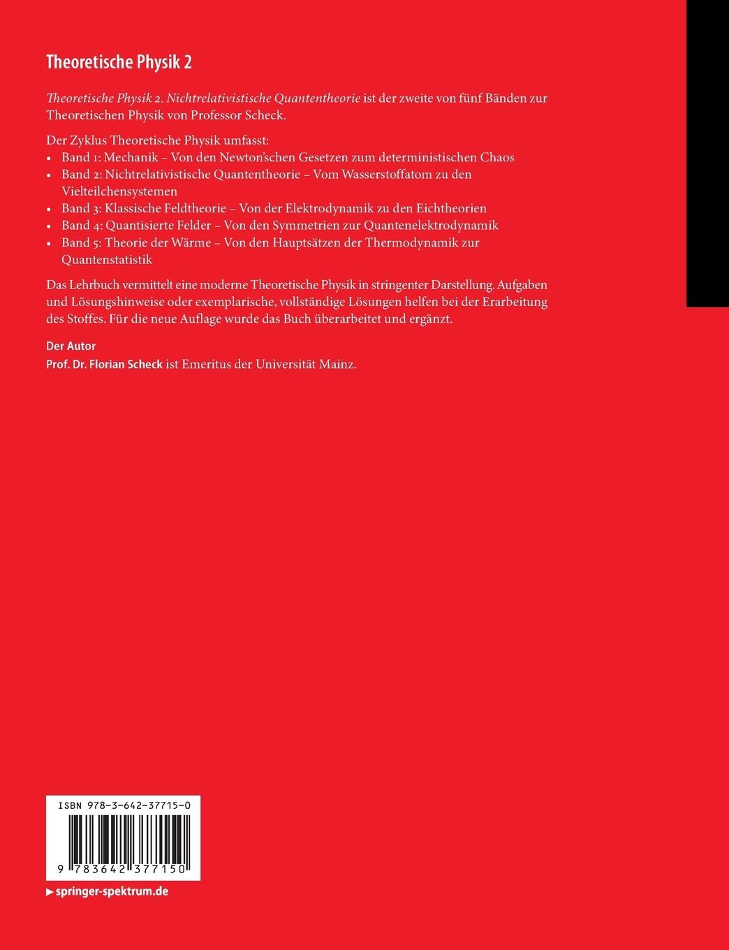 Rückseitencover Theoretische Physik 2