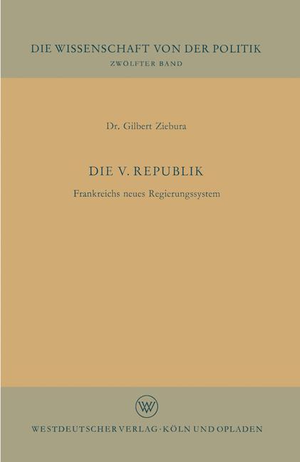Vorderes Coverbild Die V. Republik