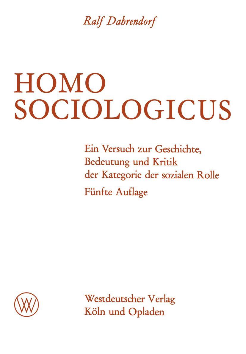 Vorderes Coverbild Homo Sociologicus