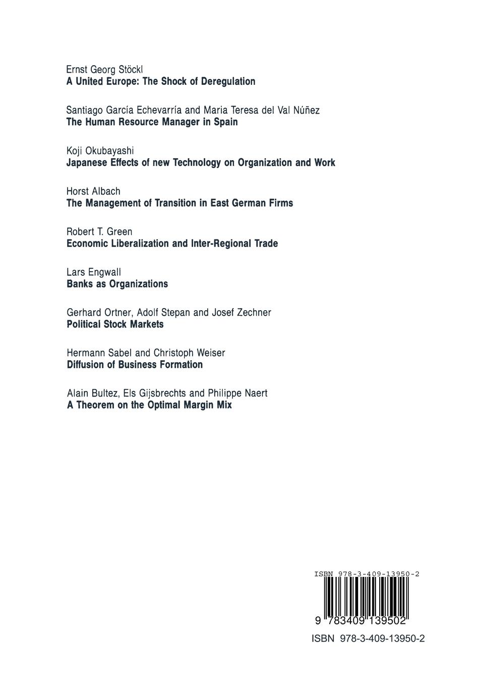 Rückseitencover Management of Structural Change