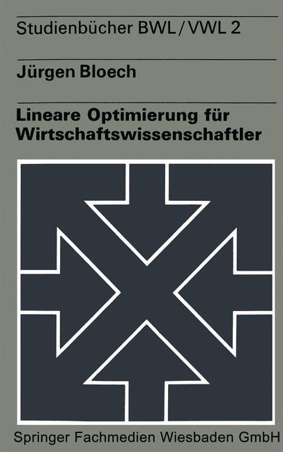 Vorderes Coverbild Lineare Optimierung für Wirtschaftswissenschaftler