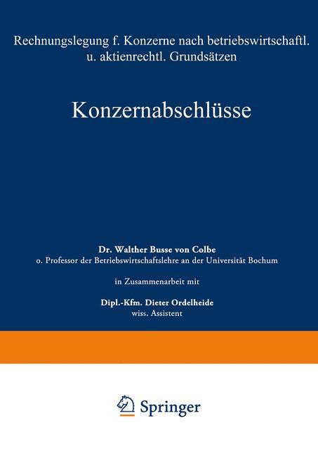 Vorderes Coverbild Konzernabschlüsse