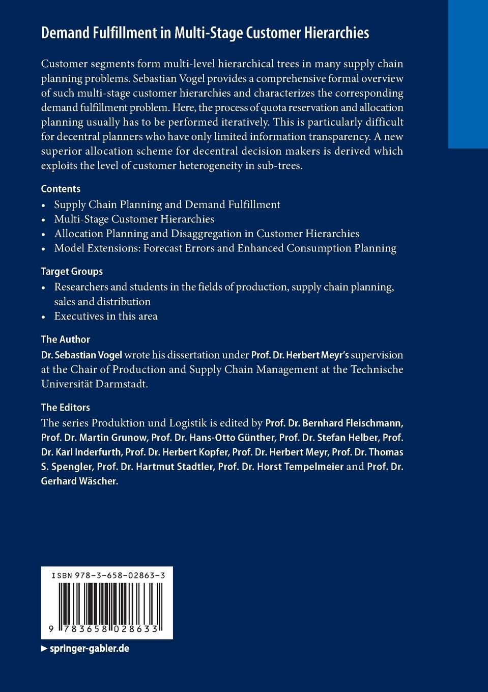 Rückseitencover Demand Fulfillment in Multi-Stage Customer Hierarchies