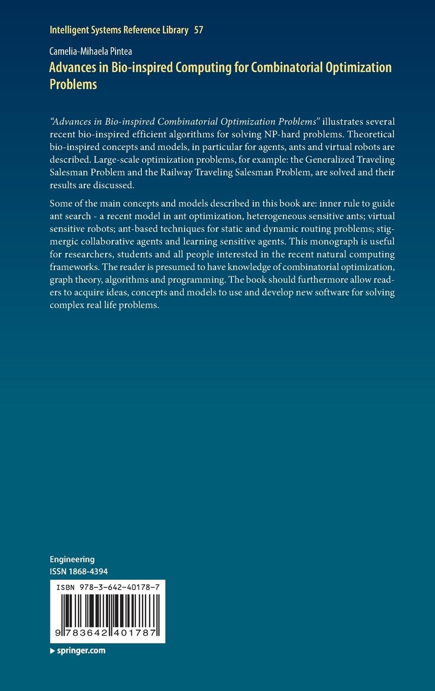 Rückseitencover Advances in Bio-inspired Computing for Combinatorial Optimization Problems