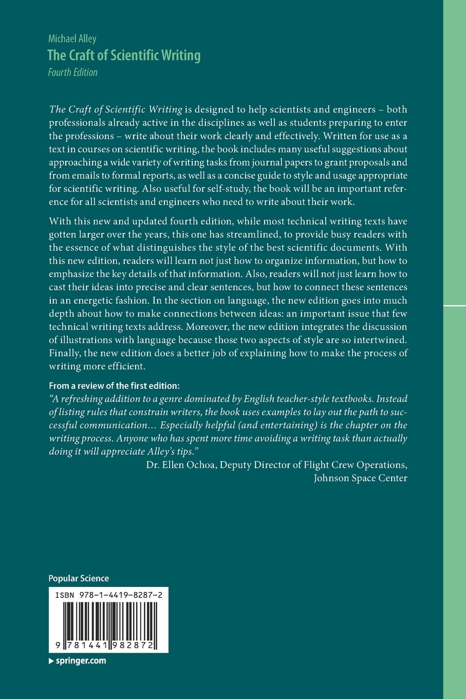 Rückseitencover The Craft of Scientific Writing