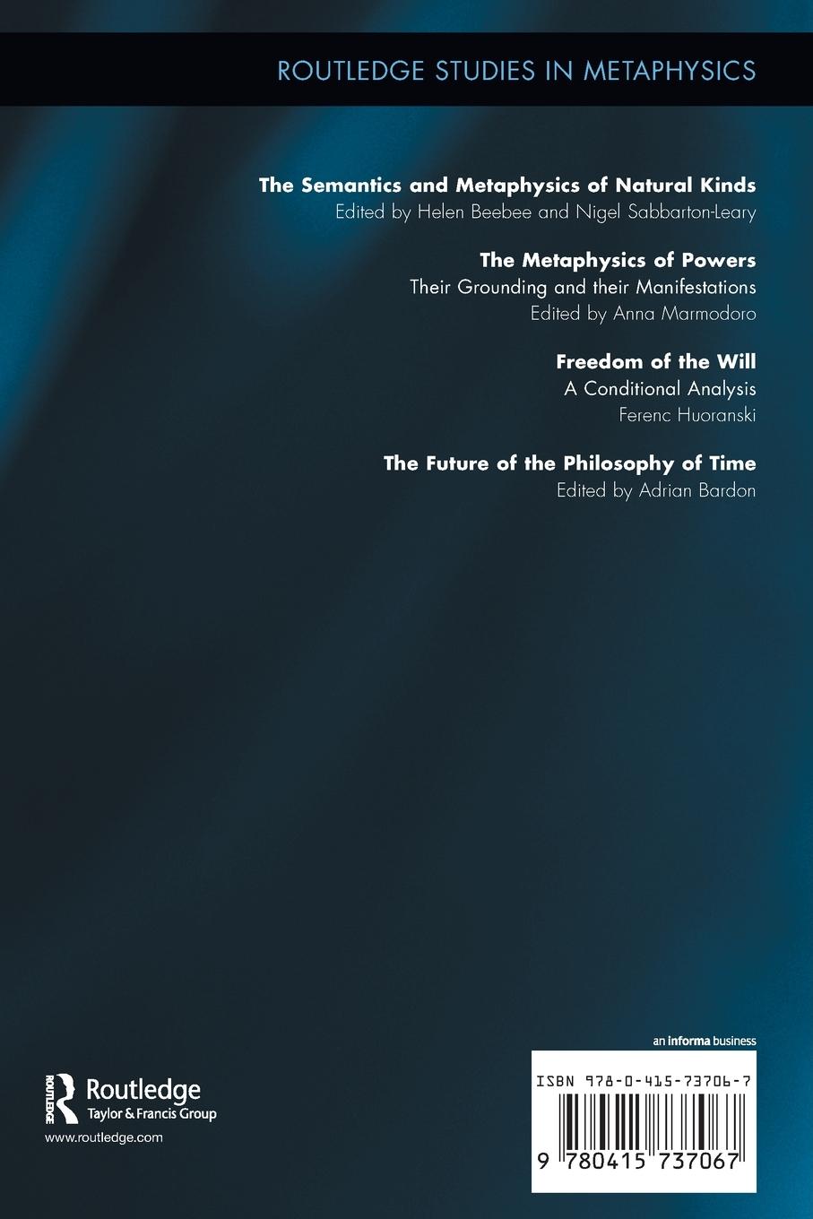 Rückseitencover The Future of the Philosophy of Time