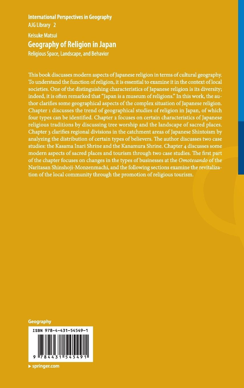 Rückseitencover Geography of Religion in Japan