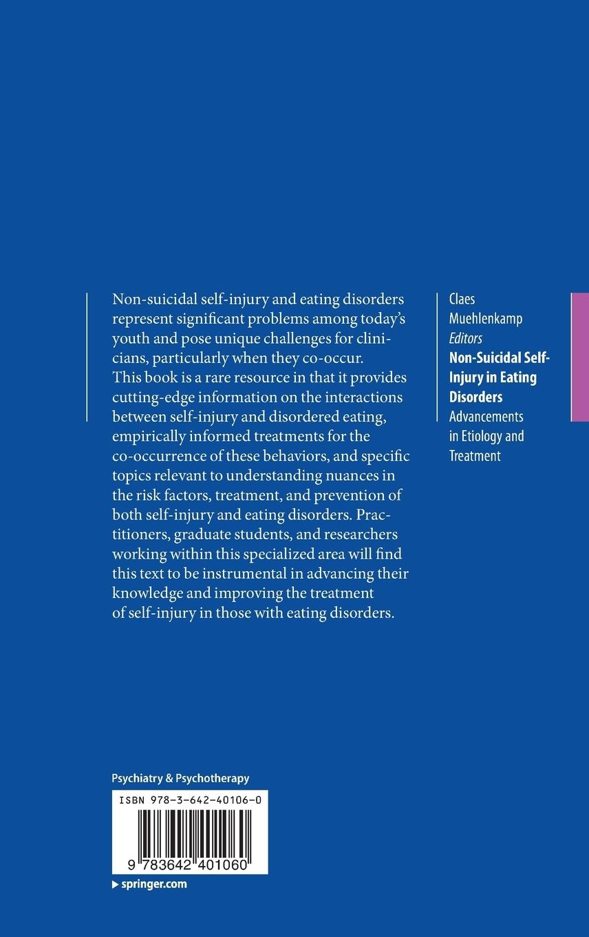 Rückseitencover Non-Suicidal Self-Injury in Eating Disorders