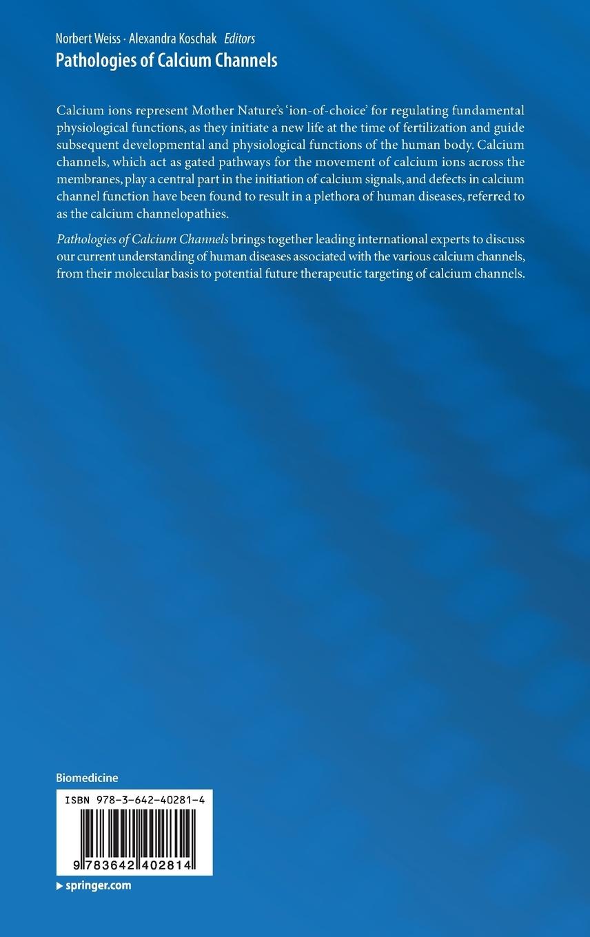 Rückseitencover Pathologies of Calcium Channels