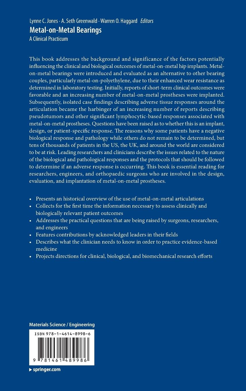 Rückseitencover Metal-on-Metal Bearings