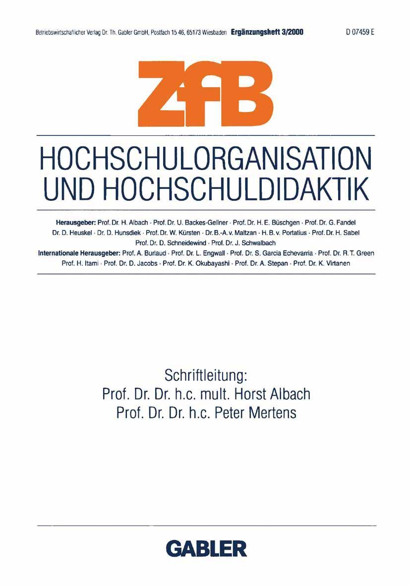 Vorderes Coverbild Hochschulorganisation und Hochschuldidaktik